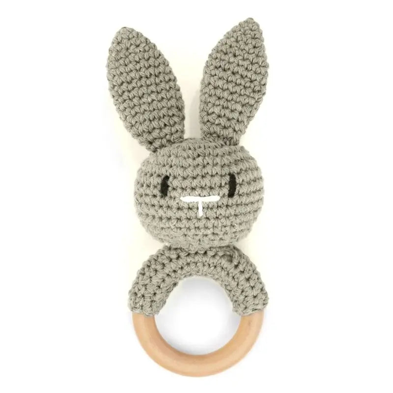 1Pc Baby Wooden Teether Crochet Rattle Toy BPA Free Rattle Baby Mobile Gym Newborn Stroller Educational Toys Dropshipping
