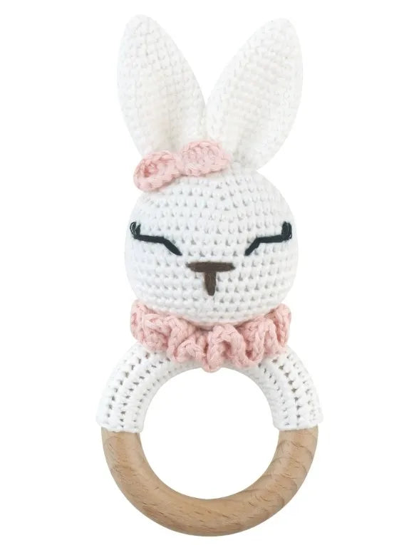 1Pc Baby Wooden Teether Crochet Rattle Toy BPA Free Rattle Baby Mobile Gym Newborn Stroller Educational Toys Dropshipping