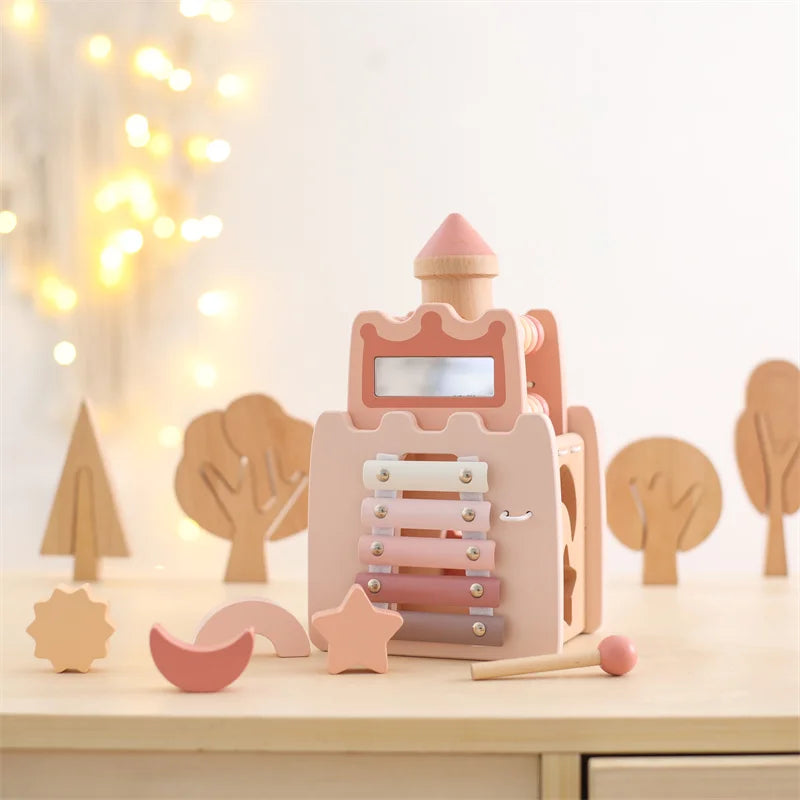 Wooden Montessori Castle and Rocket