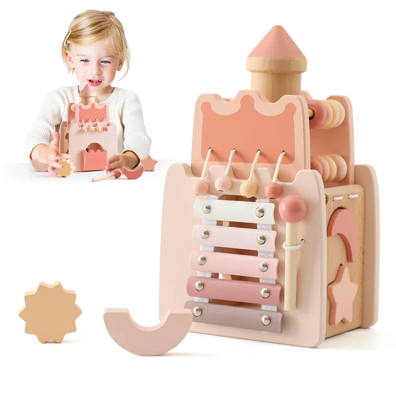 Wooden Montessori Castle and Rocket