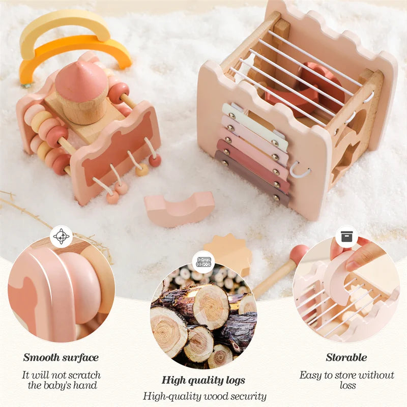 Wooden Montessori Castle and Rocket