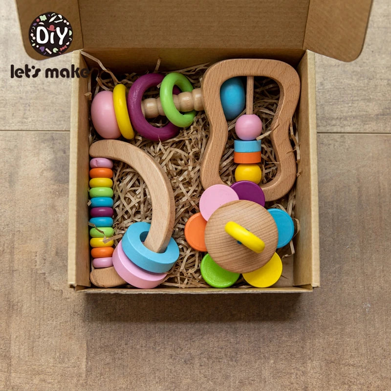Wooden Crochet Rattle Toys