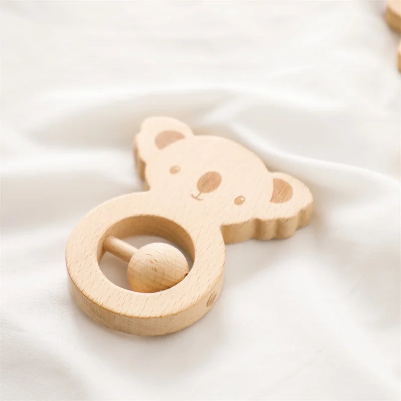 Wooden Crochet Rattle Toys