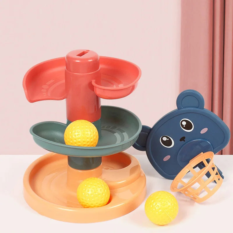 Rotating Rolling Ball Pile Tower