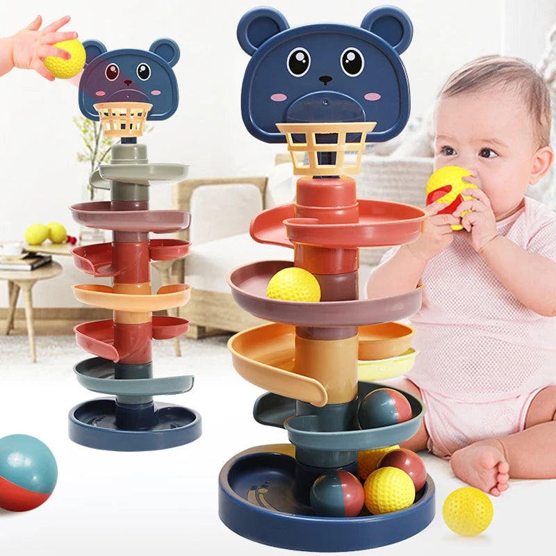 Rotating Rolling Ball Pile Tower