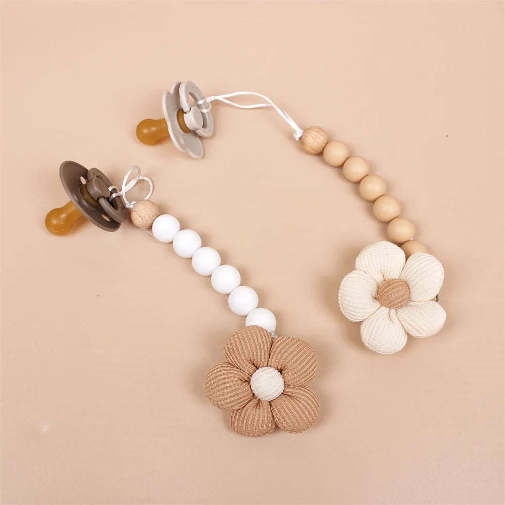 Flower Baby Pacifier Clip