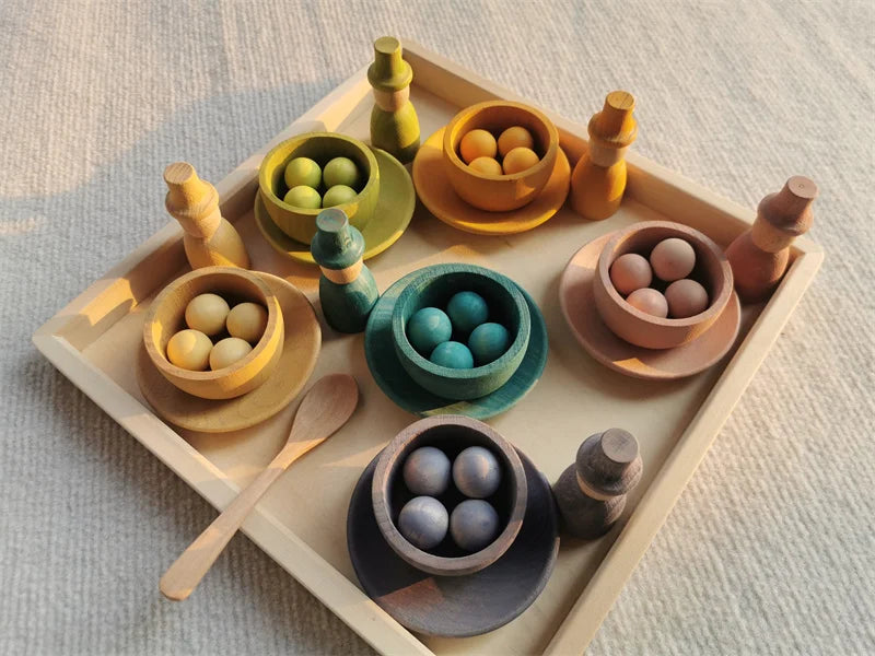 Rainbow Pastel Sorting Bowls