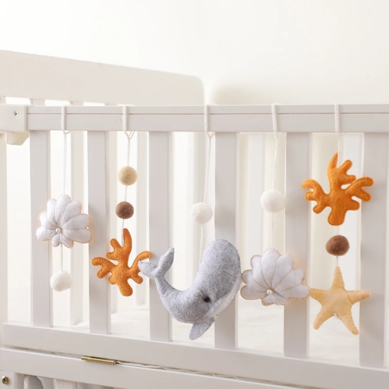 Frame Crochet Cloud Music Pendant Rattle