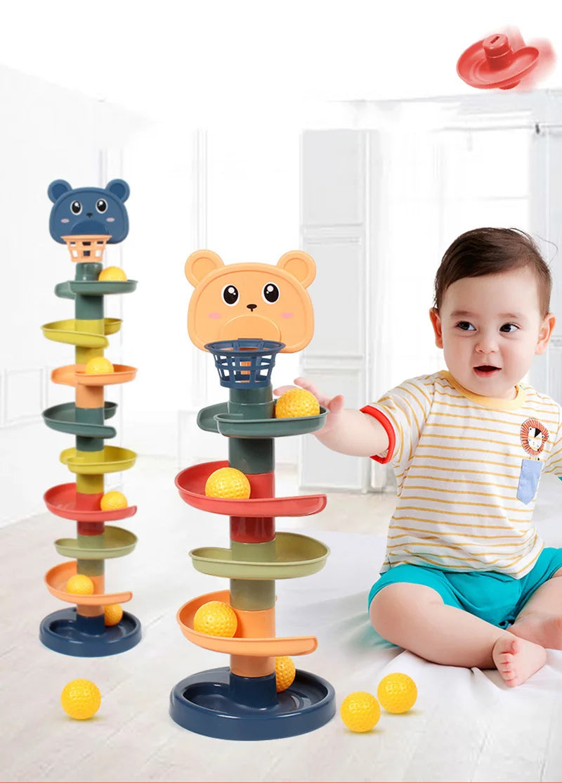 Rotating Rolling Ball Pile Tower