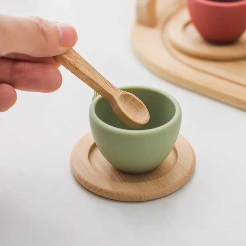 Wooden Afternoon Tea Set