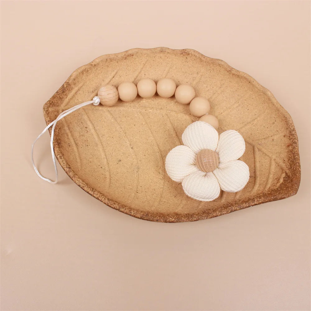 Flower Baby Pacifier Clip