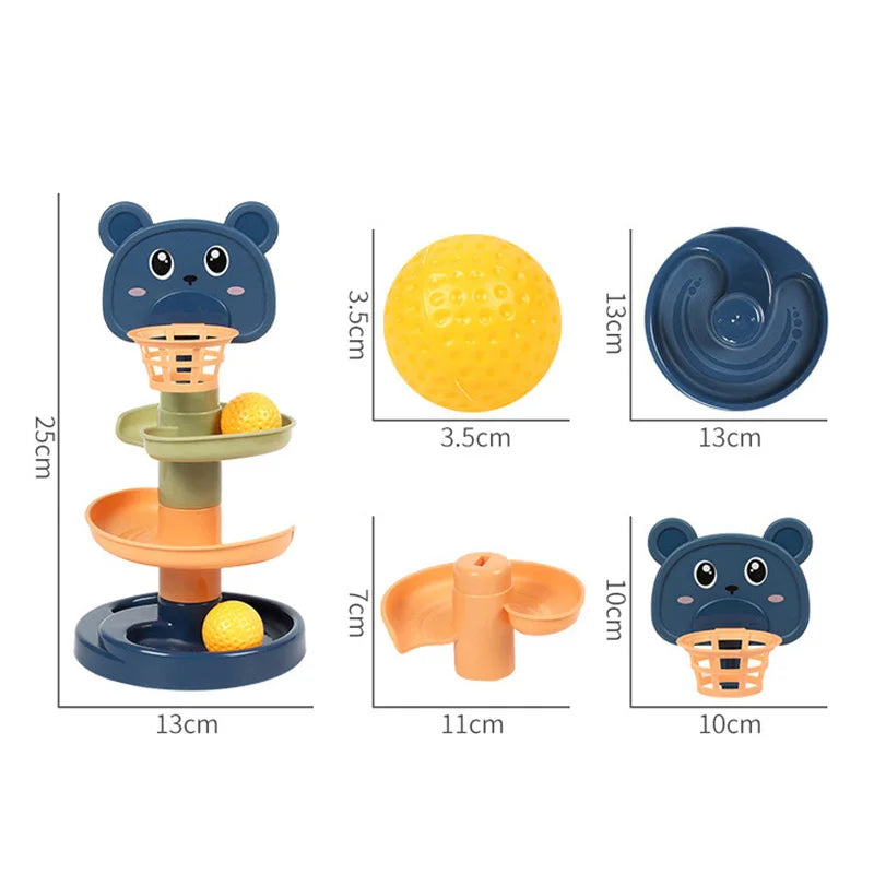 Rotating Rolling Ball Pile Tower