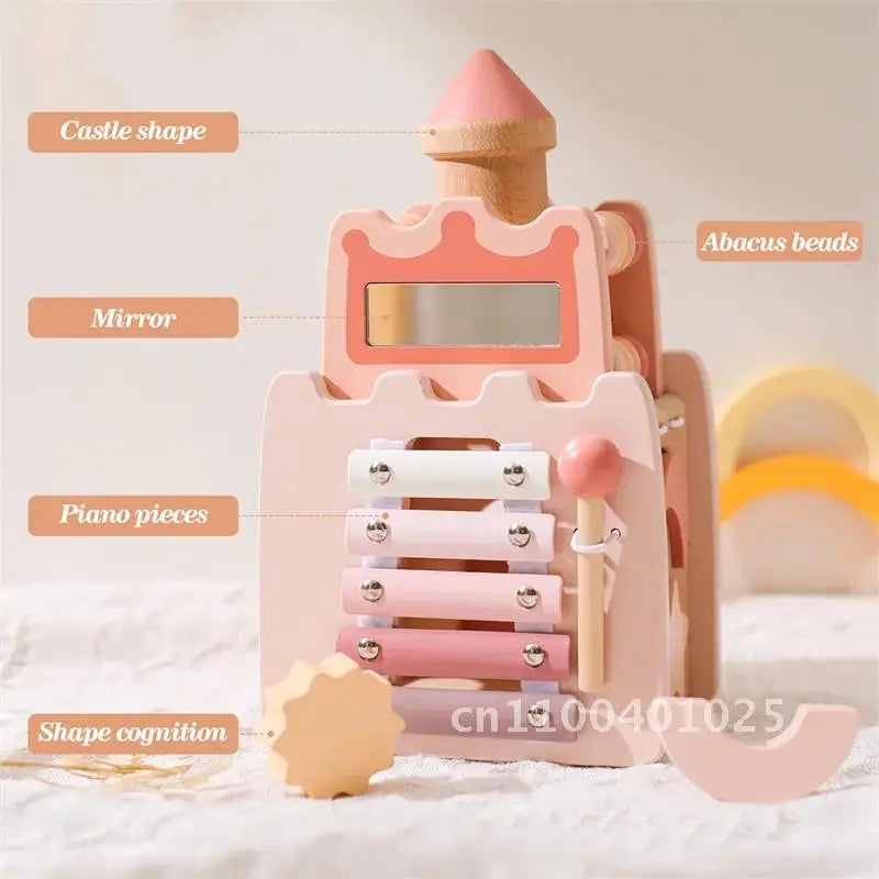 Wooden Montessori Castle and Rocket