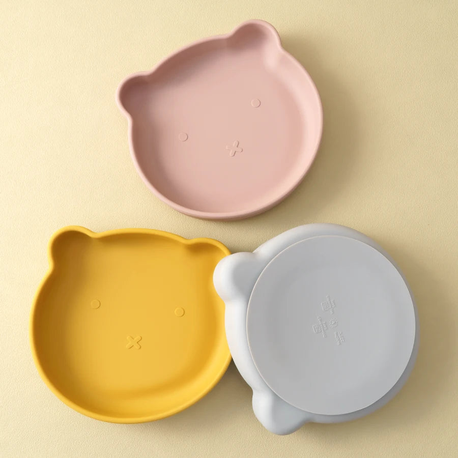 1PC Silicone Baby Dishes Suction Dining Plate