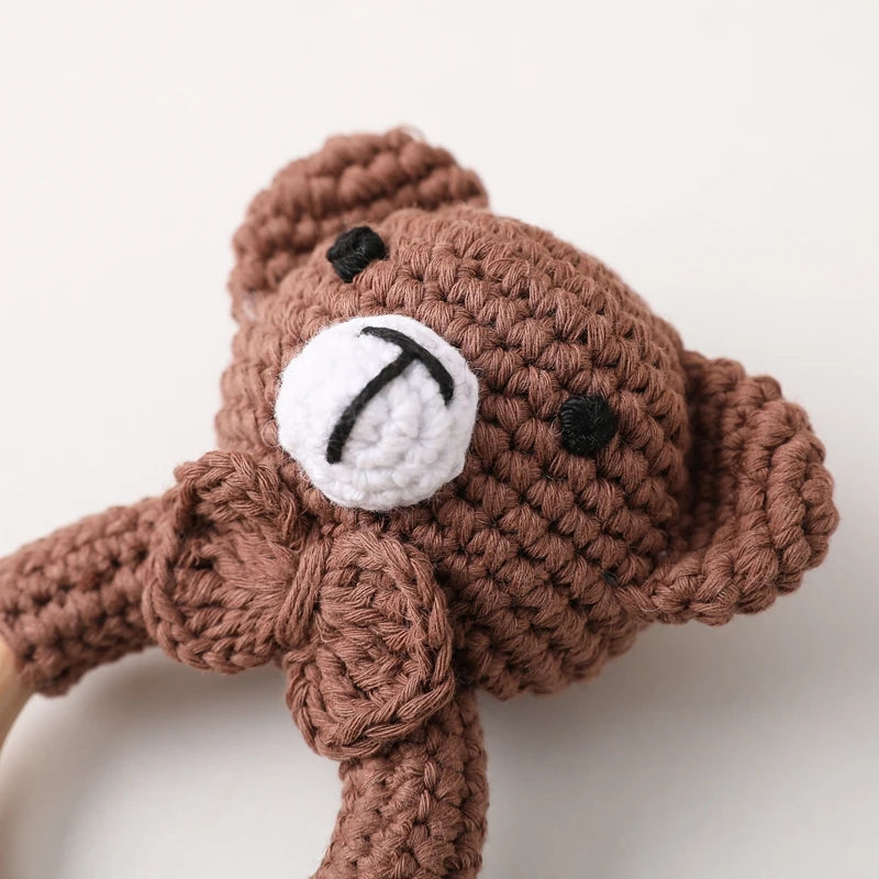 1PC Crochet Animal Rattle Toy