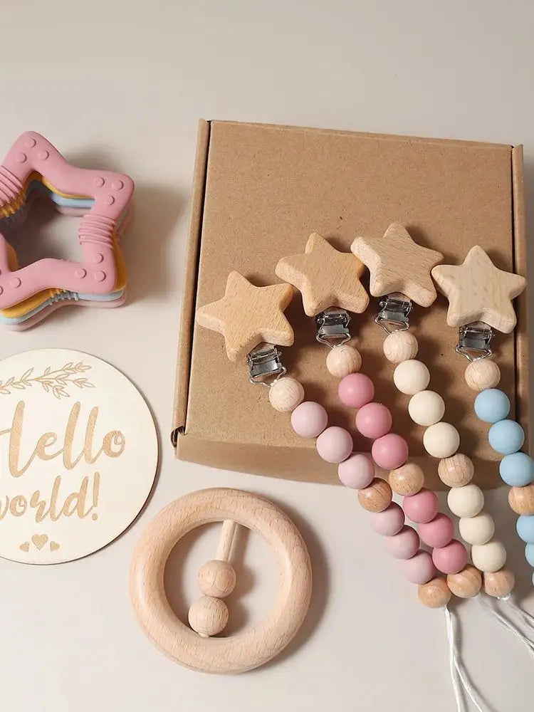 gift set silicone star teether