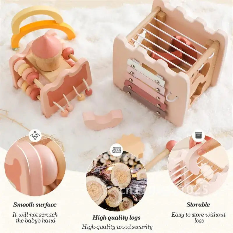 Wooden Montessori Castle and Rocket
