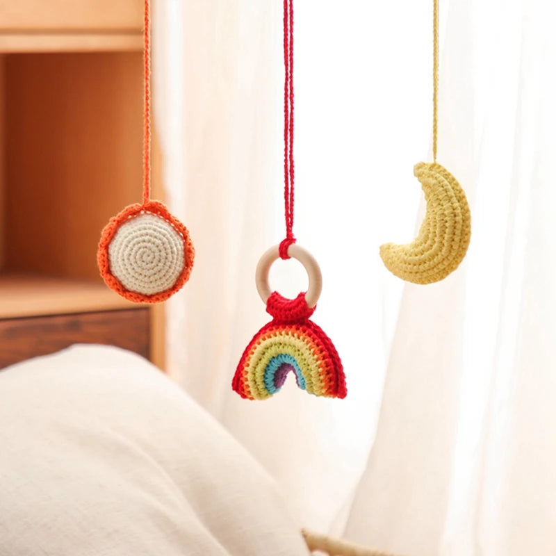 Frame Crochet Cloud Music Pendant Rattle