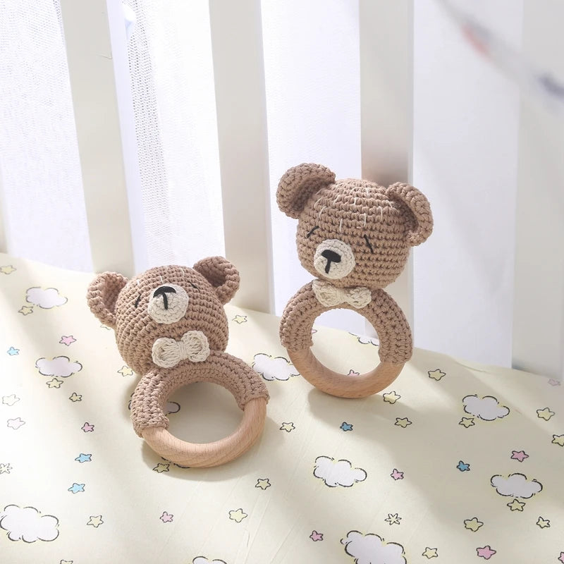 1PC Crochet Animal Rattle Toy