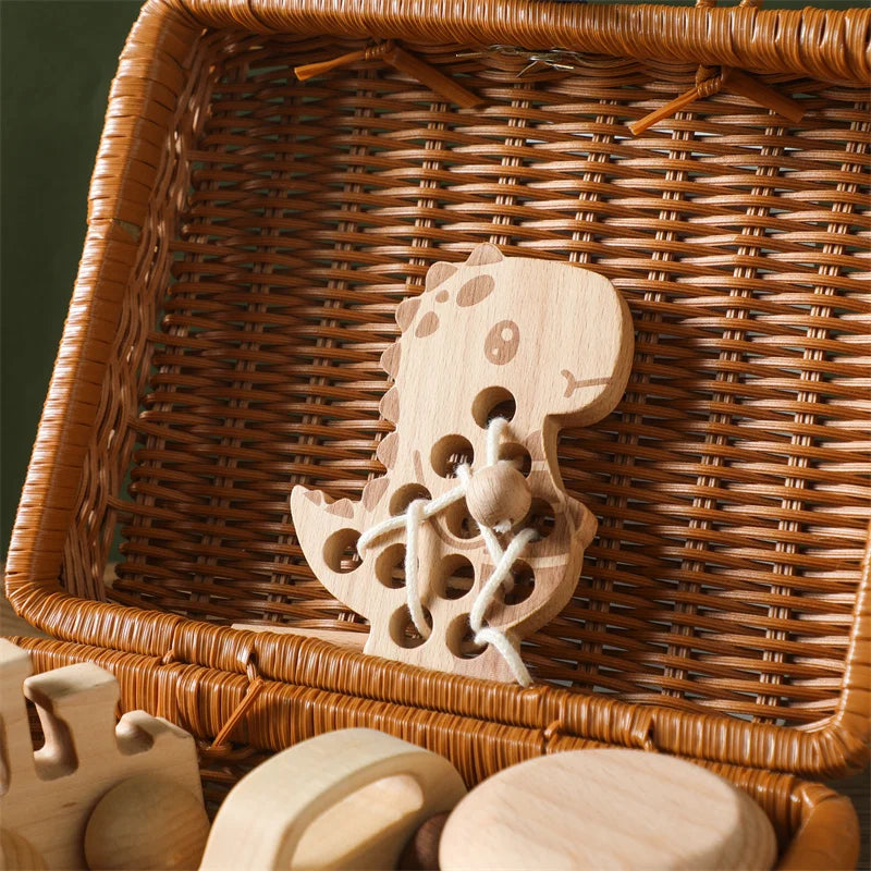 Wooden Crochet Rattle Toys