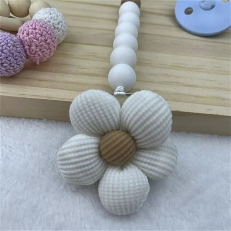 Flower Baby Pacifier Clip