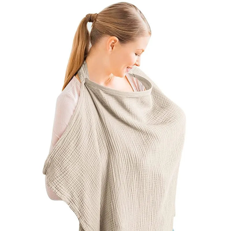 Double layer pure cotton baby nursing blanket