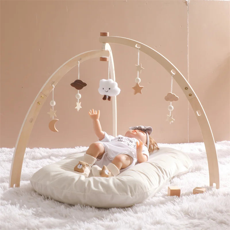 Frame Crochet Cloud Music Pendant Rattle