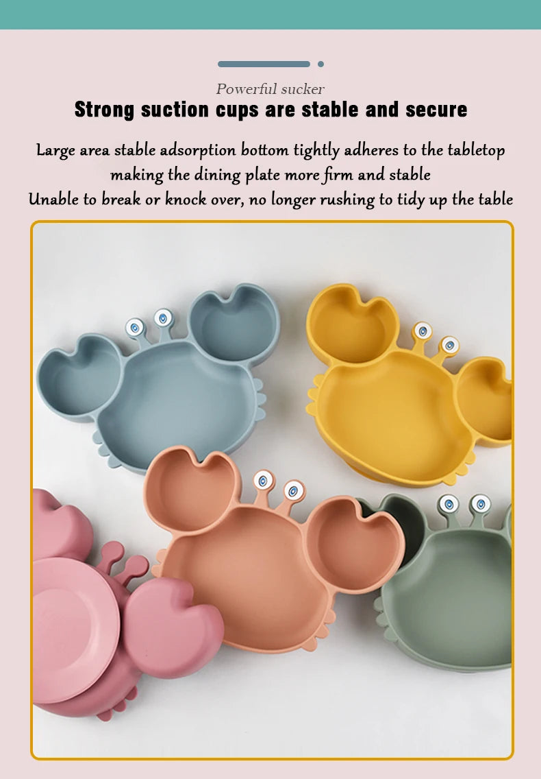 Baby Safe Silicone Dining Plate Suction