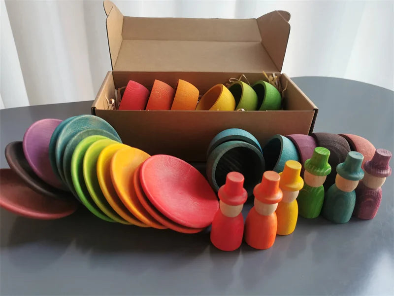 Rainbow Pastel Sorting Bowls