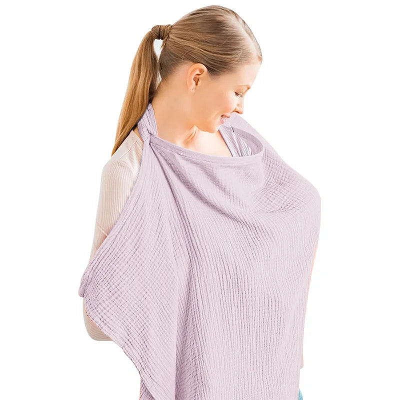 Double layer pure cotton baby nursing blanket
