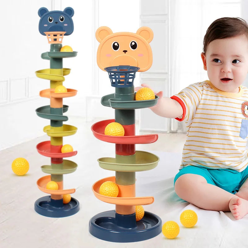 Rotating Rolling Ball Pile Tower