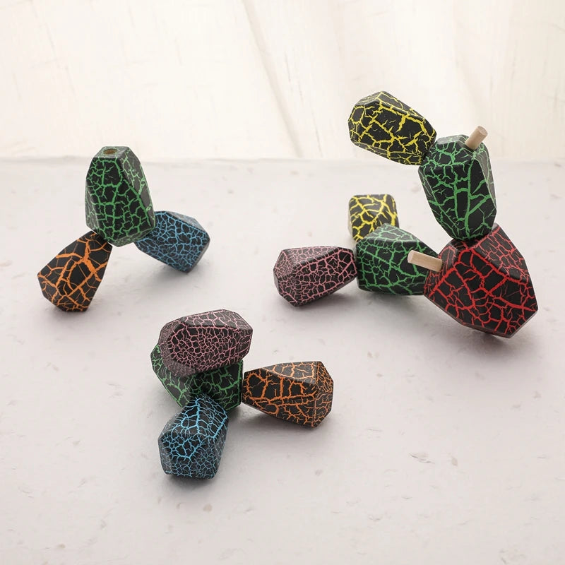 Wood Rainbow Stones Blocks