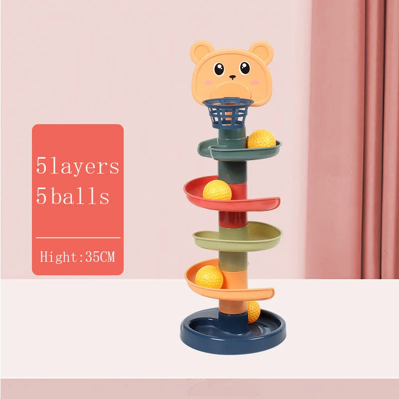 Rotating Rolling Ball Pile Tower