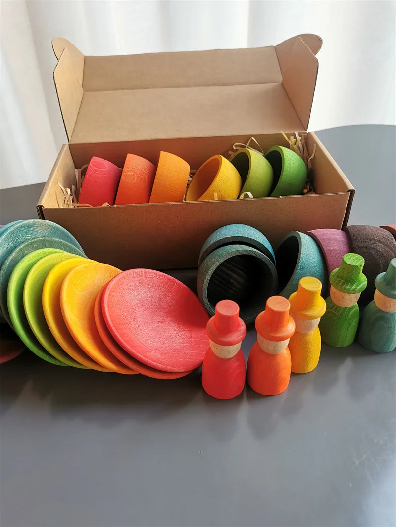Rainbow Pastel Sorting Bowls