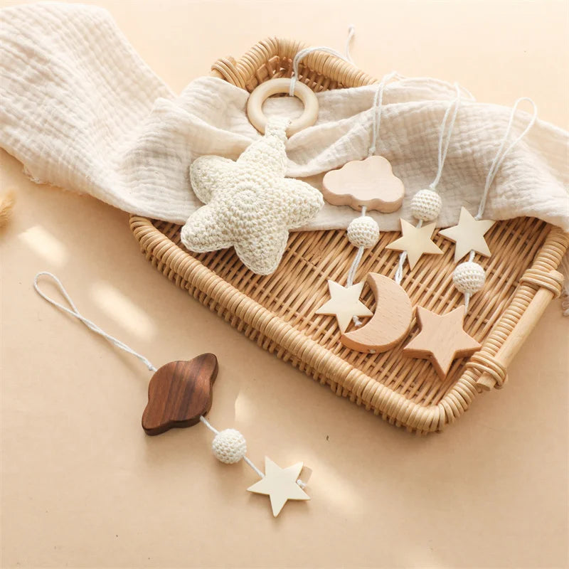 Frame Crochet Cloud Music Pendant Rattle