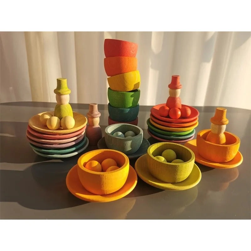 Rainbow Pastel Sorting Bowls