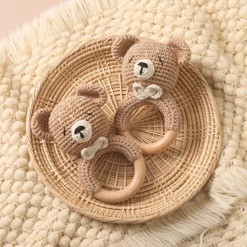1PC Crochet Animal Rattle Toy