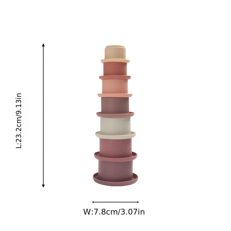 Silicone Stacking Cups Toys BPA Free