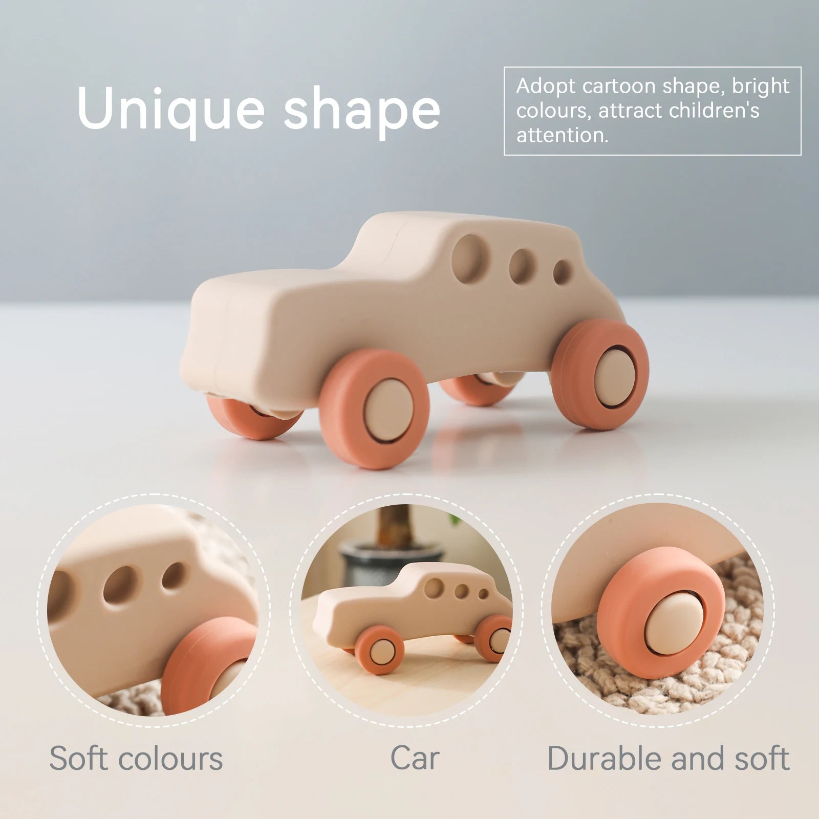 Montessori Baby Silicone Car
