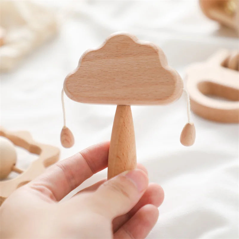 Wooden Crochet Rattle Toys