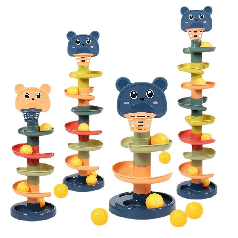 Rotating Rolling Ball Pile Tower