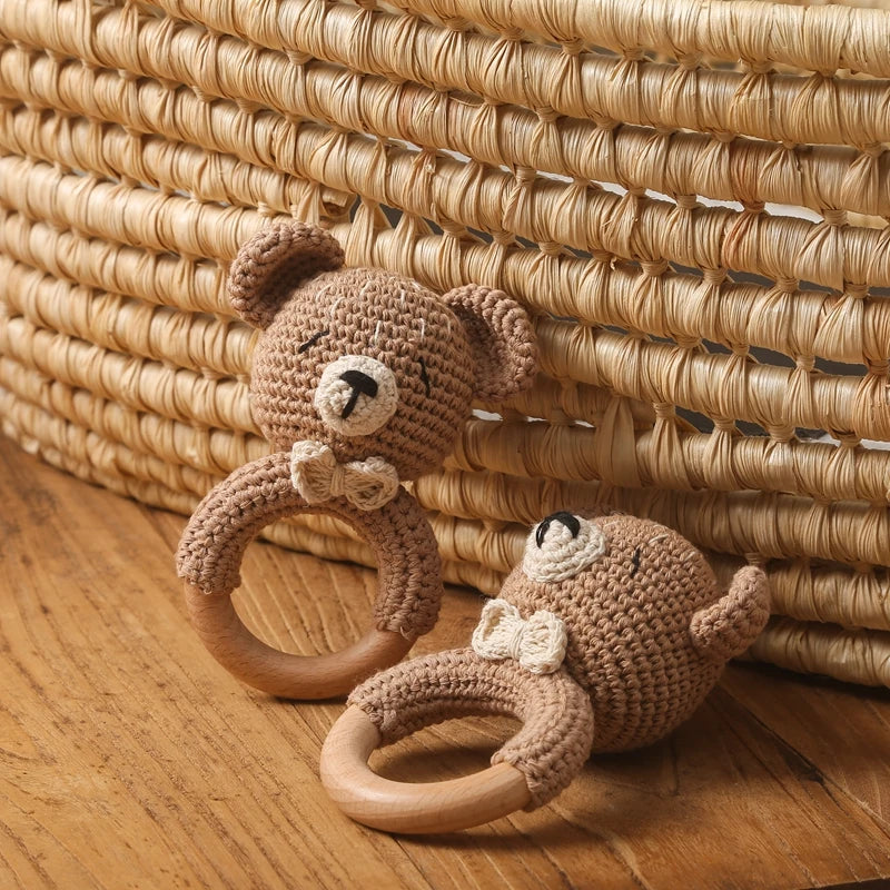 1PC Crochet Animal Rattle Toy