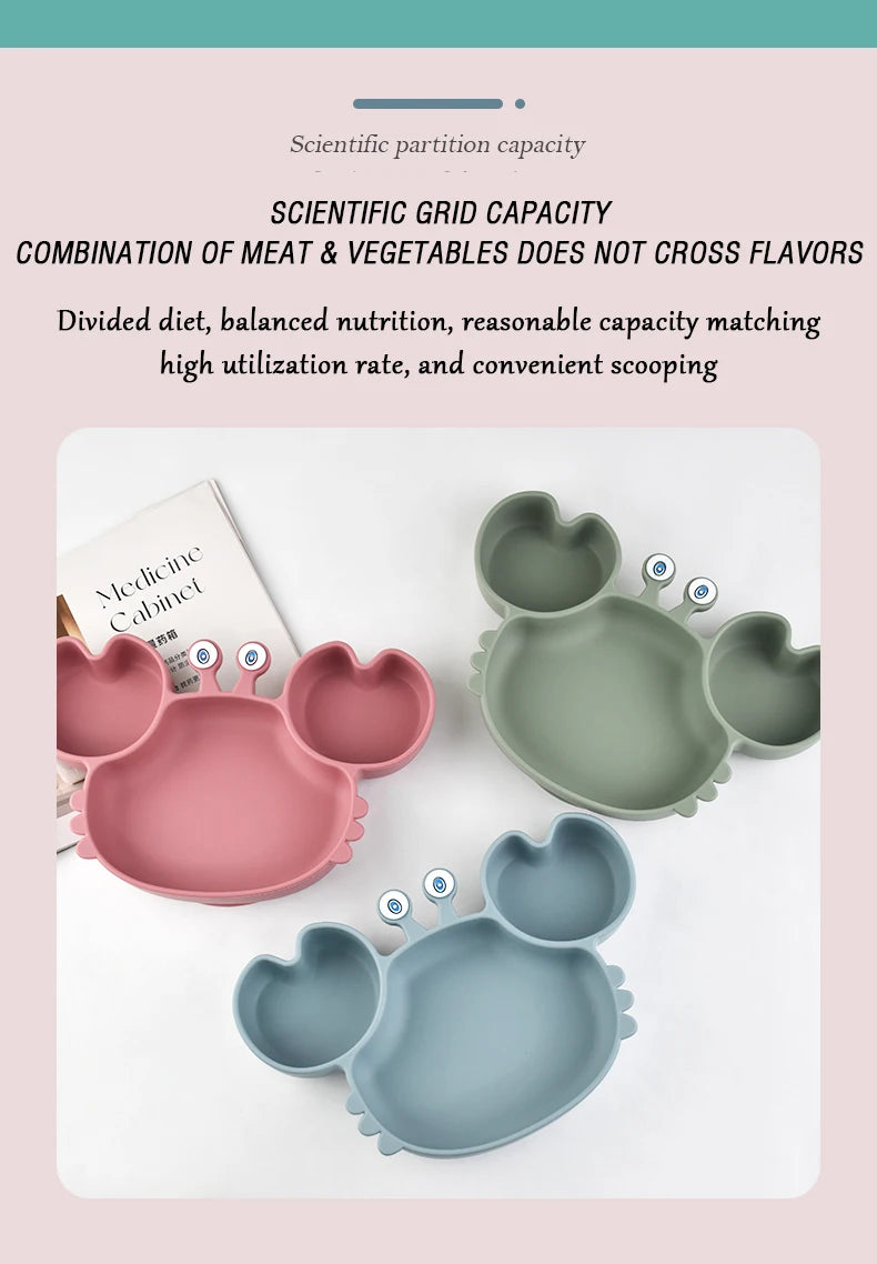 Baby Safe Silicone Dining Plate Suction