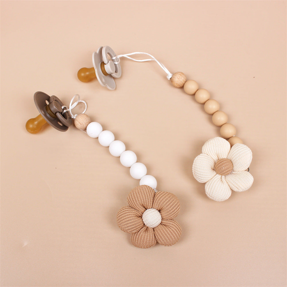Flower Baby Pacifier Clip