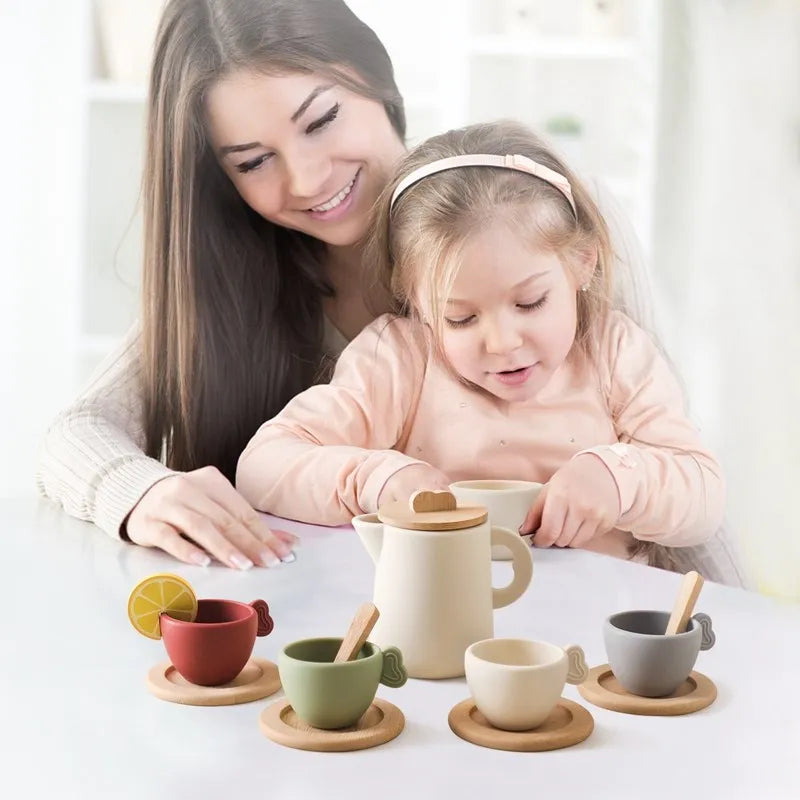 Wooden Afternoon Tea Set