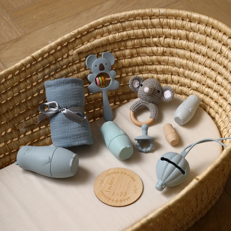 Silicone Pacifier Animal Rattle GIFT BOXES