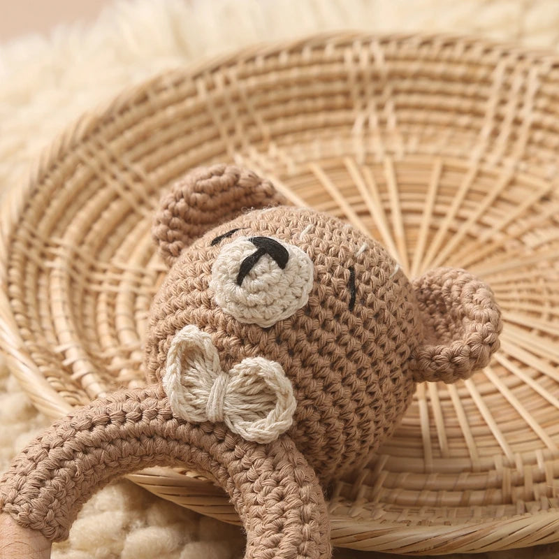 1PC Crochet Animal Rattle Toy