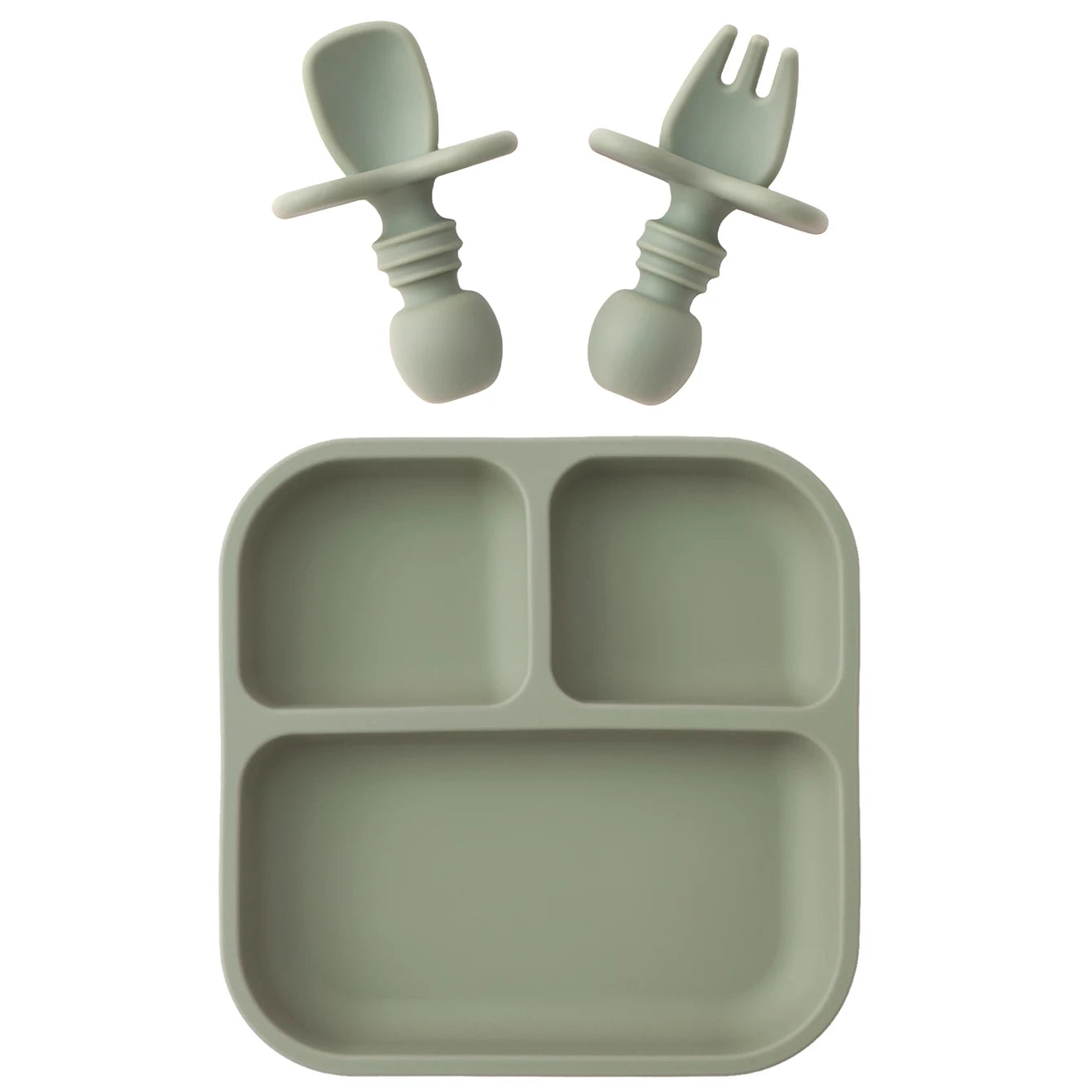 BPA Free Silicone Square Baby Feeding Set