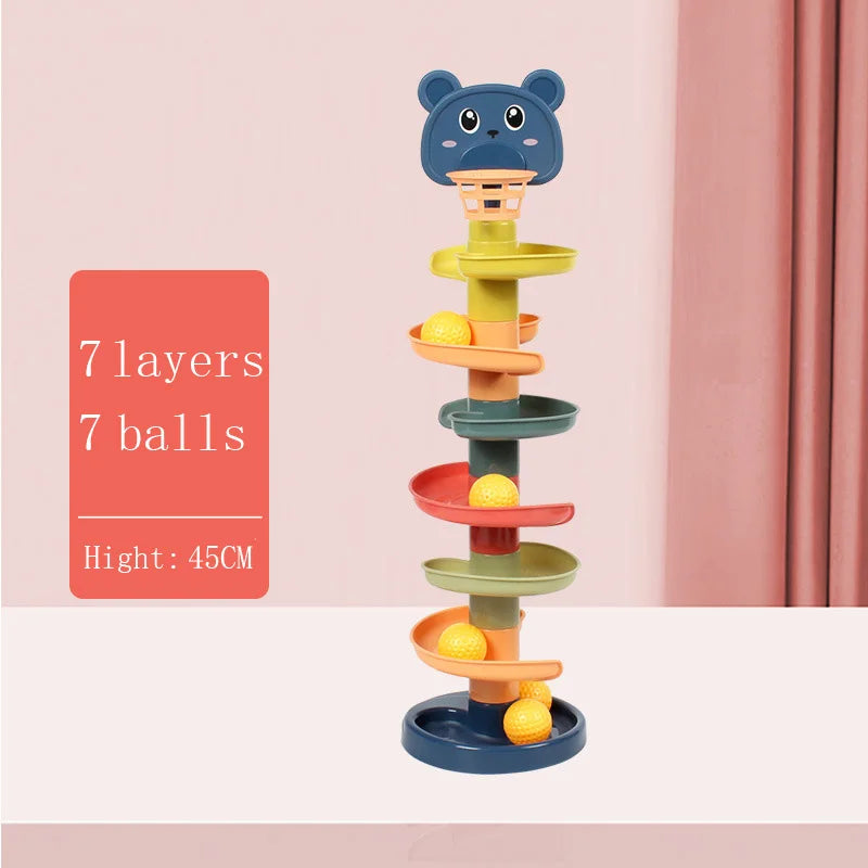Rotating Rolling Ball Pile Tower