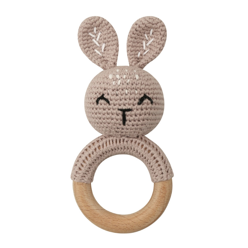 1Pc Baby Wooden Teether Crochet